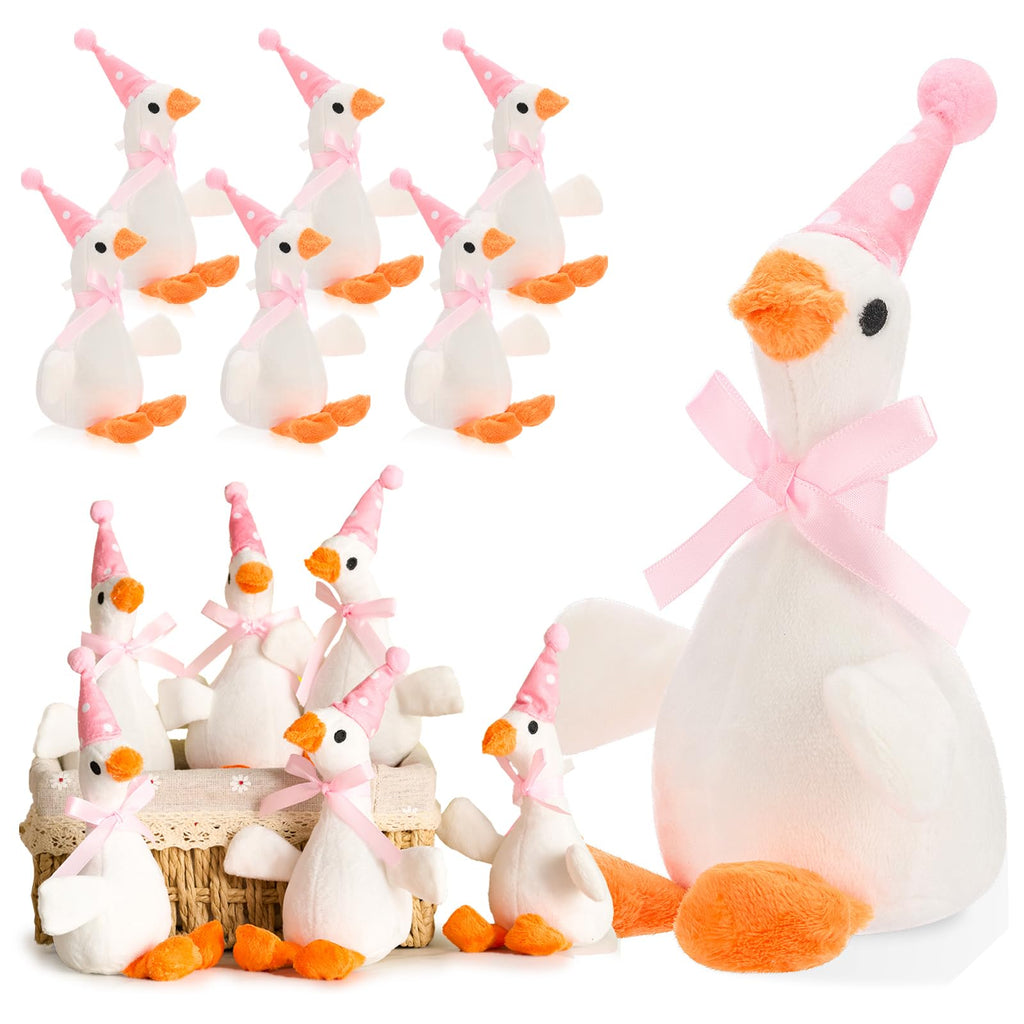Vertintong 12 Pcs Silly Goose Plush - 8 Inch Soft Goose Birthday Decorations and Party Favors