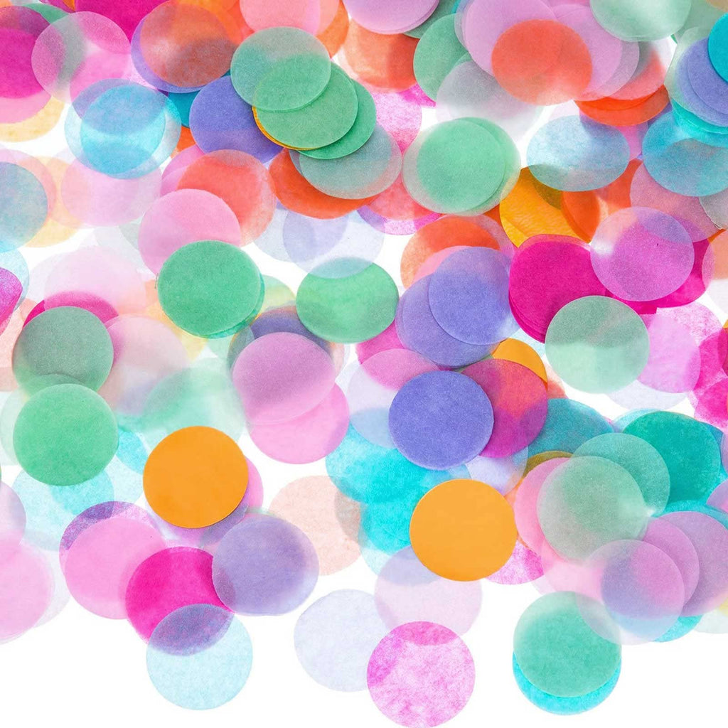 VHUWE Rainbow Confetti Balloons – 25pc, 12in Clear Latex with Confetti Inside