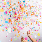 VHUWE 25 Rainbow Confetti Balloons - 12in Clear Latex with Confetti Inside