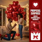 Viaecone 18-Inch Red Heart Balloons – 30-Pack Foil Balloons for Valentine’s Day, Weddings & Parties