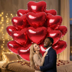 Viaecone 18-Inch Red Heart Balloons – 30-Pack Foil Balloons for Valentine’s Day, Weddings & Parties