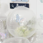 Vibzox 12Pcs Clear 4D Bubble Balloons Set – 22-inch, 15-inch, 10-inch Transparent Balloons for Parties