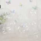 Vibzox 12Pcs Clear 4D Bubble Balloons Set – 22-inch, 15-inch, 10-inch Transparent Balloons for Parties