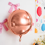 Vibzox 12Pcs Rose Gold Round Foil Balloons — 22in, 15in, 10in 4D Helium Set