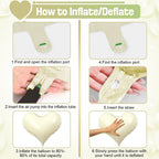 Vibzox Green Cream White Heart Balloons – 6-Pack, 24-Inch Foil Hearts for Valentine’s Day & Weddings