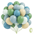 Vicduotex 60pcs Blue & Green Balloons Pack – Sage, Dusty Blue, Pastel Green, Nude for Bridal & Baby Showers