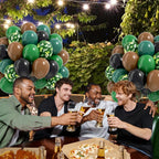 Vicduotex 60pcs 12in Camo Balloons — Forest Green, Brown & Black for Hunting, Camping & Jungle Theme Parties