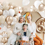 Vicduotex 60pcs 12" Beige White Gold Balloons Set — Wedding, Bridal Shower & Party Decor