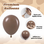 Vicduotex 60pcs Cowboy Balloons – Brown, Slate Blue, Dusty Blue, Sand White Latex Western Party Decor
