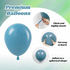 Vicduotex 60pcs Blue & Green Balloons Pack – Sage, Dusty Blue, Pastel Green, Nude for Bridal & Baby Showers