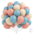 Vicduotex 60pcs Gender Reveal Balloons - Dusty Pink, Dusty Blue & Sand White for Baby Shower & Party Decorations