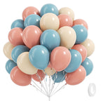 Vicduotex 60pcs Gender Reveal Balloons - Dusty Pink, Dusty Blue & Sand White for Baby Shower & Party Decorations