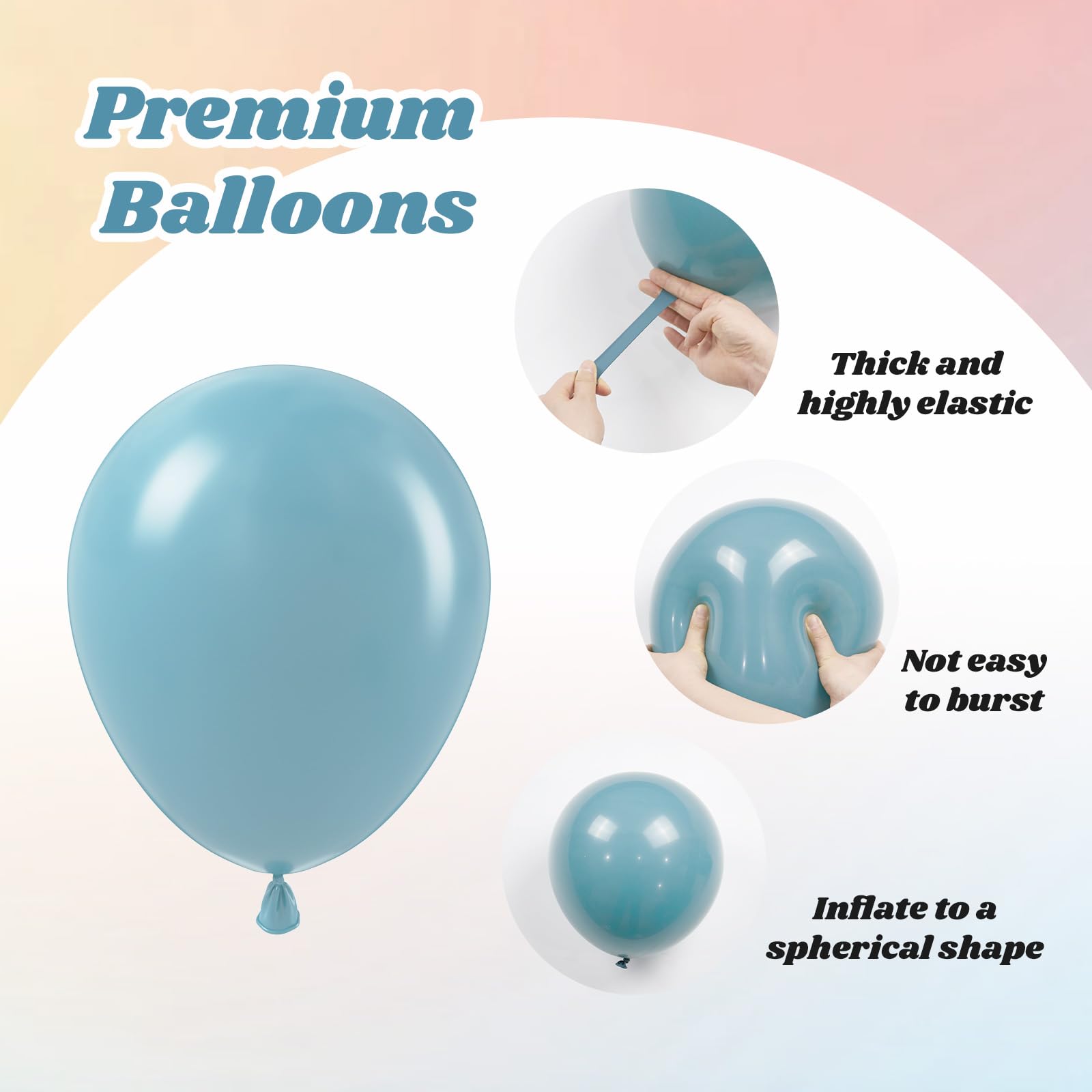 Vicduotex 60pcs Gender Reveal Balloons - Dusty Pink, Dusty Blue & Sand White for Baby Shower & Party Decorations