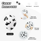 Vicduotex 60pcs Cow Print Balloons – 12in Latex Western Party Decorations