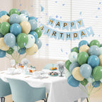 Vicduotex 60pcs Blue & Green Balloons Pack – Sage, Dusty Blue, Pastel Green, Nude for Bridal & Baby Showers