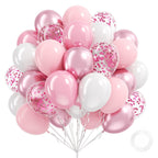 Vicduotex Light Pink & White Balloons Kit — 60pcs, 12in, for Weddings & Baby Showers