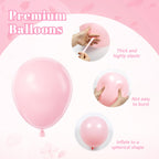 Vicduotex Light Pink & White Balloons Kit — 60pcs, 12in, for Weddings & Baby Showers