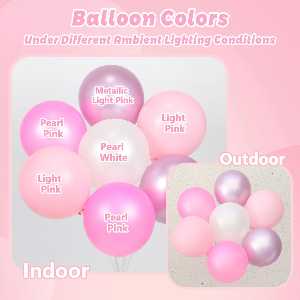 Vicduotex Light Pink & White Balloons Kit — 60pcs, 12in, for Weddings & Baby Showers
