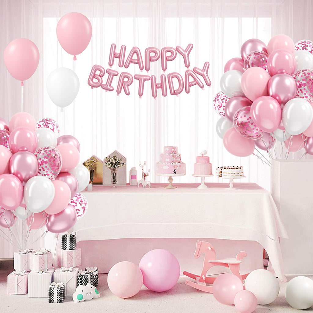 Vicduotex Light Pink & White Balloons Kit — 60pcs, 12in, for Weddings & Baby Showers