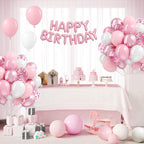Vicduotex Light Pink & White Balloons Kit — 60pcs, 12in, for Weddings & Baby Showers