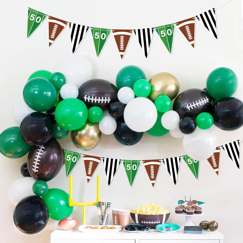 VILIFEVER 2-Piece Football Garland Banner – Pre-Strung Party Decorations