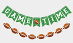 VILIFEVER 2-Piece Game Time Banner & Football Garland | Indoor/Outdoor Football Party Decor