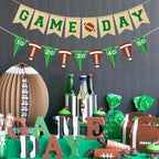 VILIFEVER Game Day Burlap Banner Football Garland – Football Party Decorations