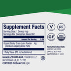 Vimergy Barley Grass Juice Powder – 0.8g per Serving, 312 Servings | Organic, Vegan, Gluten-Free, 250g Regular Size