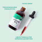 Vimergy Organic Liquid B12 2500 mcg – Vegan Methylcobalamin & Adenosylcobalamin, 115 Servings