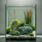 Vimvins 3 Gallon Glass Fish Tank – Small Desktop Aquarium for Betta, Shrimp & Plants