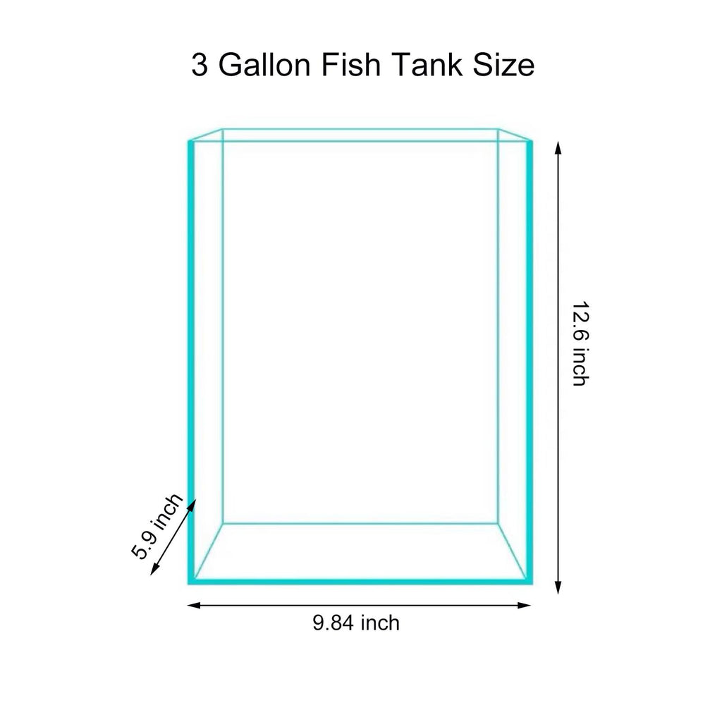 Vimvins 3 Gallon Glass Fish Tank – Small Desktop Aquarium for Betta, Shrimp & Plants