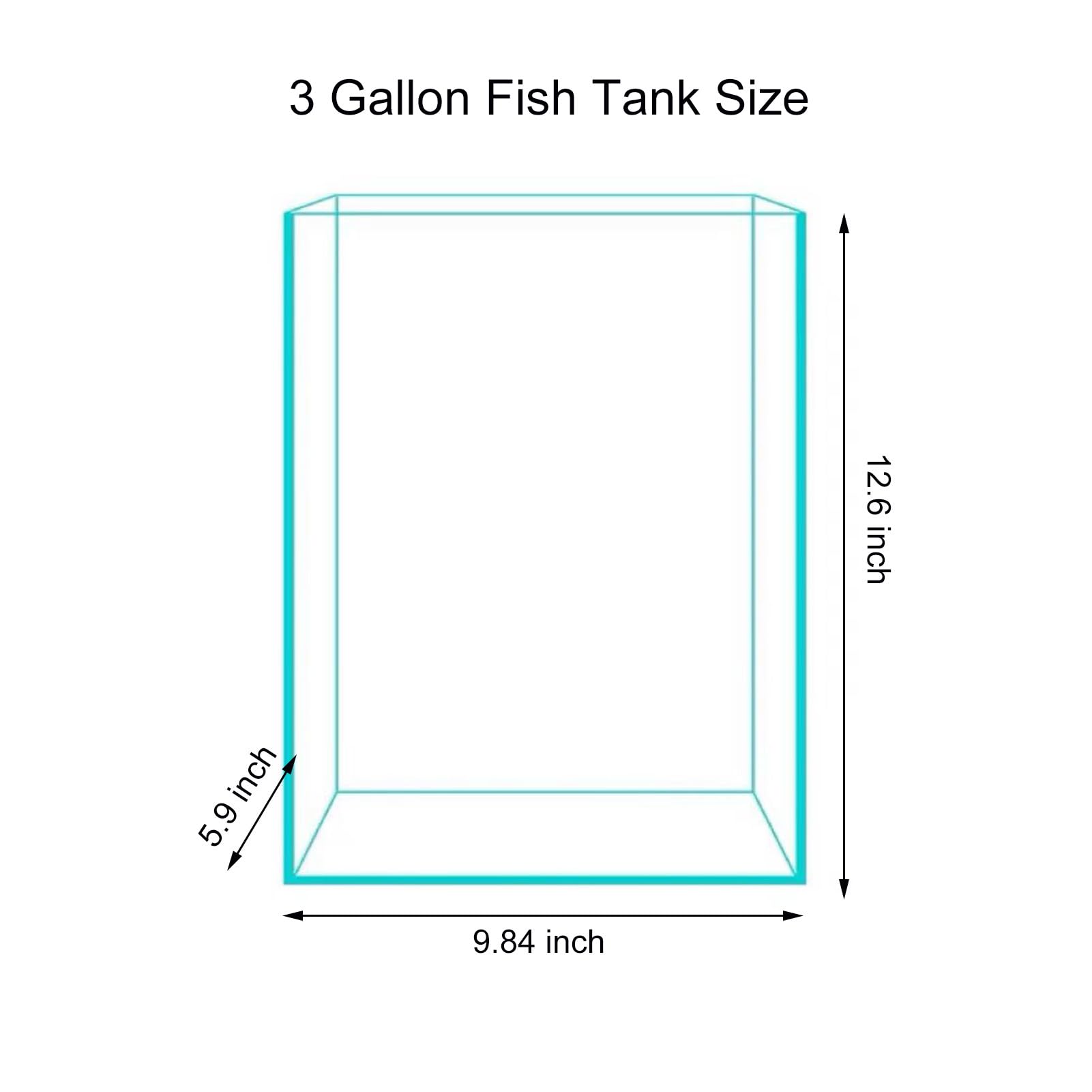 Vimvins 3 Gallon Glass Fish Tank – Small Desktop Aquarium for Betta, Shrimp & Plants