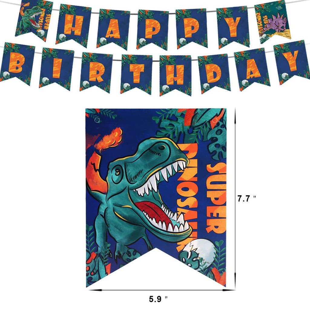 Vinfo Dinosaur Birthday Party Supplies Kit for Boys – All-in-One Dino Decor for 20 Guests