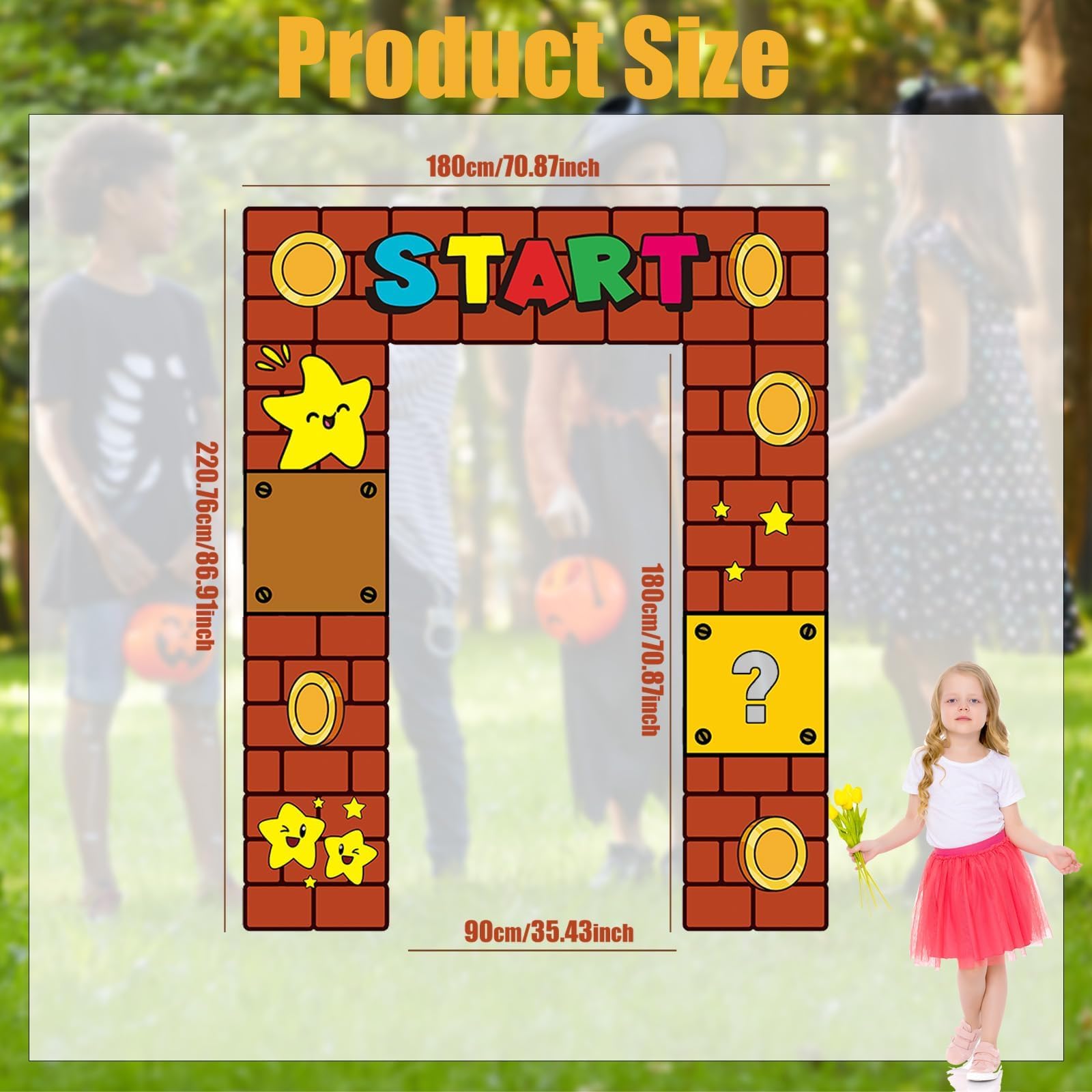 Virosera Super Brother Birthday Backdrop Banner – 220x180 cm Fabric Photo Booth Decor