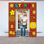 Virosera Super Brother Birthday Backdrop Banner – 220x180 cm Fabric Photo Booth Decor