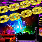 Virtue Morals Foil Chain Balloons Gold 32in – Jumbo Chain Balloon Set for 80s/90s Party Decor (32pc)