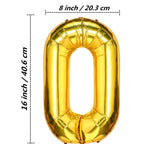 Virtue Morals Foil Chain Balloons Gold 32in – Jumbo Chain Balloon Set for 80s/90s Party Decor (32pc)