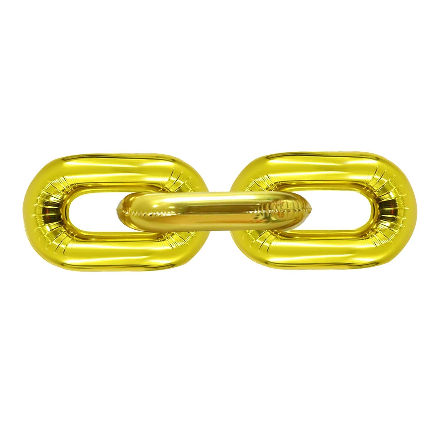 Virtue Morals Foil Chain Balloons Gold 32in – Jumbo Chain Balloon Set for 80s/90s Party Decor (32pc)
