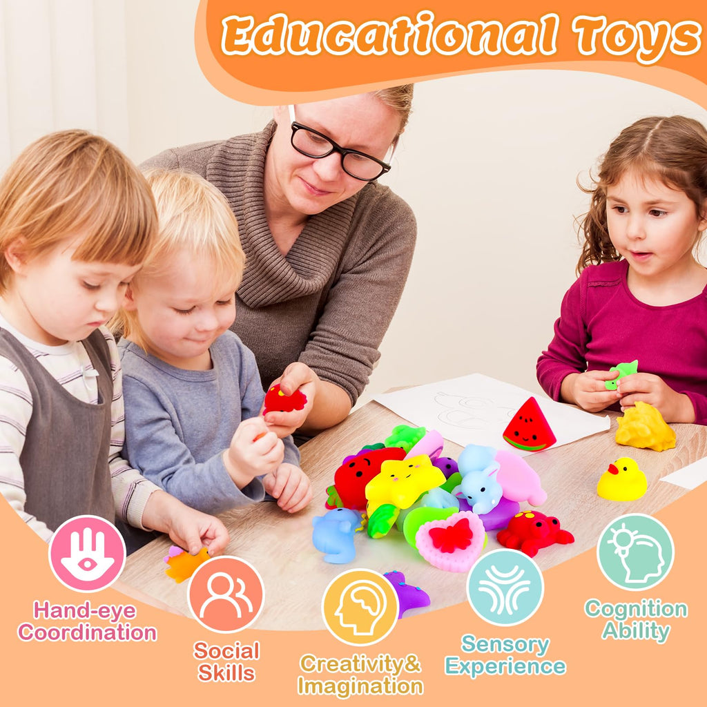 VISCOO 120 Pack Squishy Toys – Kids Party Favors & Classroom Prizes