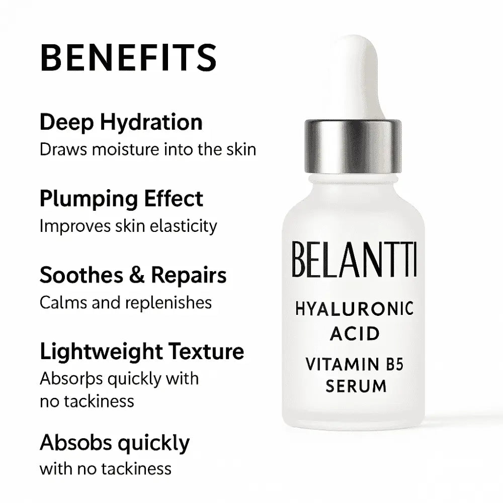 Belantti Hyaluronic Acid + Vitamin B5 Hydrating Face Serum 30ml