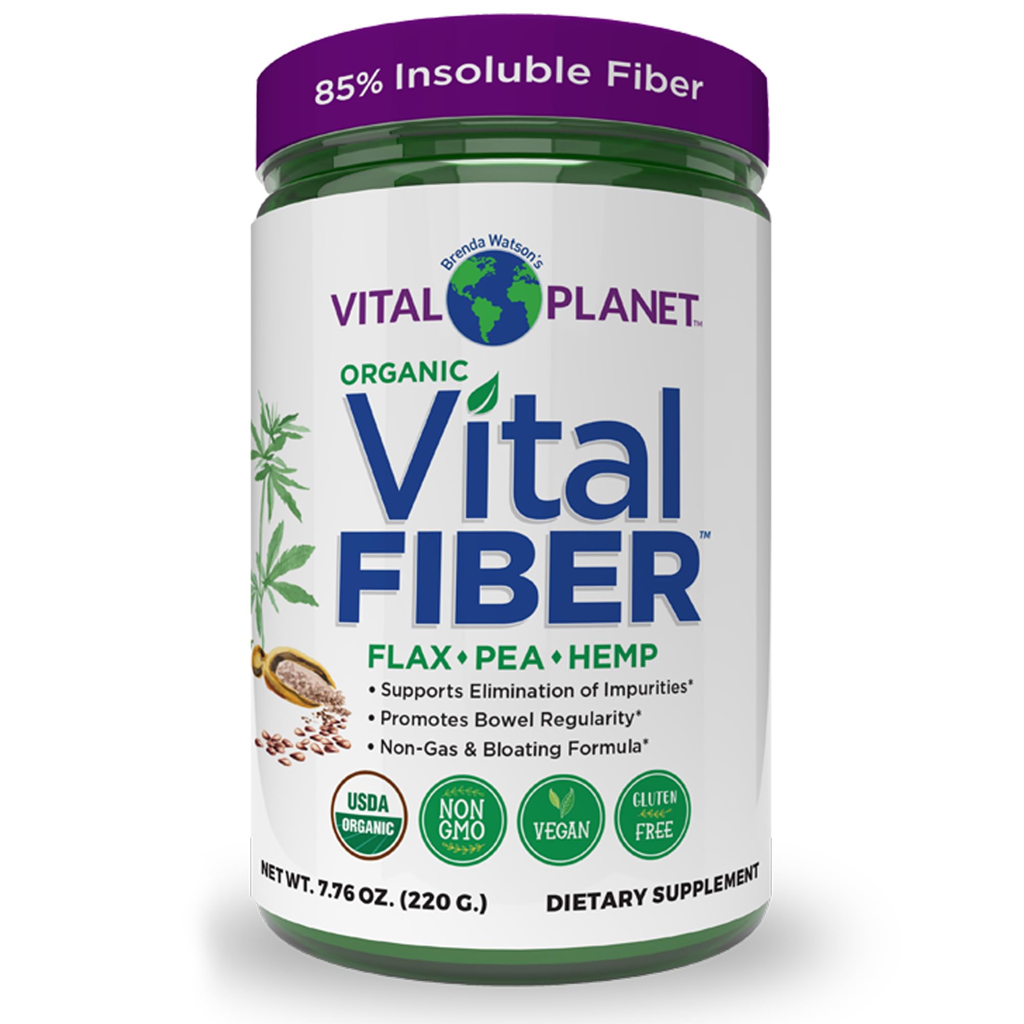 Vital Fiber Pulver - Bio unlösliche & lösliche Ballaststoffe | Vital Planet 220 g