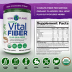 Vital Fiber Pulver - Bio unlösliche & lösliche Ballaststoffe | Vital Planet 220 g