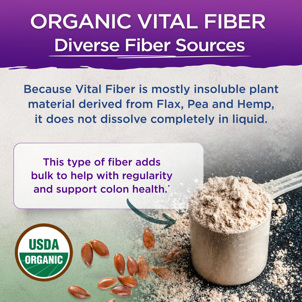 Vital Fiber Pulver - Bio unlösliche & lösliche Ballaststoffe | Vital Planet 220 g