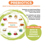 Vital Flora Advanced Probiotic 100 Billion CFU - 100 Strains, 10 Organic Prebiotics | Vital Planet