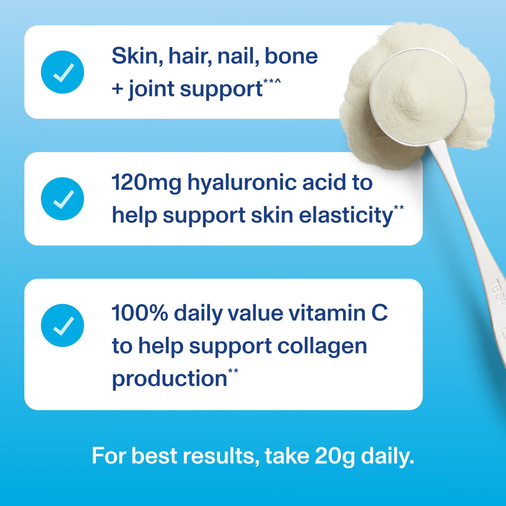 Vital Proteins Collagen Peptides Advanced with Hyaluronic Acid & Vitamin C – 20oz, 27 Servings