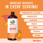 MaryRuth Organics Liquid Multivitamin + Hair Growth with Lustriva – Thicker Hair, Smoother Skin | Biotin 10000mcg | 30 Fl Oz