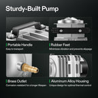 VIVOSUN Air Pump Kit — 40W, 1110 GPH, 8-Way Splitter for Aquarium & Hydroponics