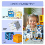 VNLINA Magnetic Blocks – 154Pcs Space-Themed STEM Building Set for Kids | Montessori Toys for Ages 3–10