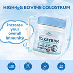 VNNIQ Bovine Colostrum Powder – 3X Absorption, 3,000 mg IgG, Organic Grass-Fed, Ultra-Low Temp Freeze-Dried, 50 Servings