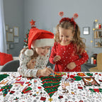 VOGUSON Xmas Giant Coloring Tablecloth Poster – 30x72 in Kids Christmas Crafts & Decor